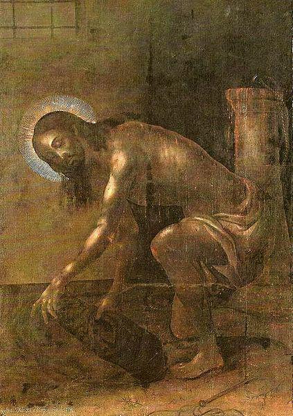 Diego de Carpio Christ gathering his clothes after the Flagellation